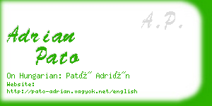 adrian pato business card